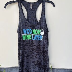 Next Level Apparel Gray Patterned Tank Top